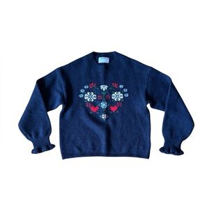 Old Navy Small Blue Wool Blend Sweater Cottagecore Boho